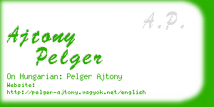 ajtony pelger business card